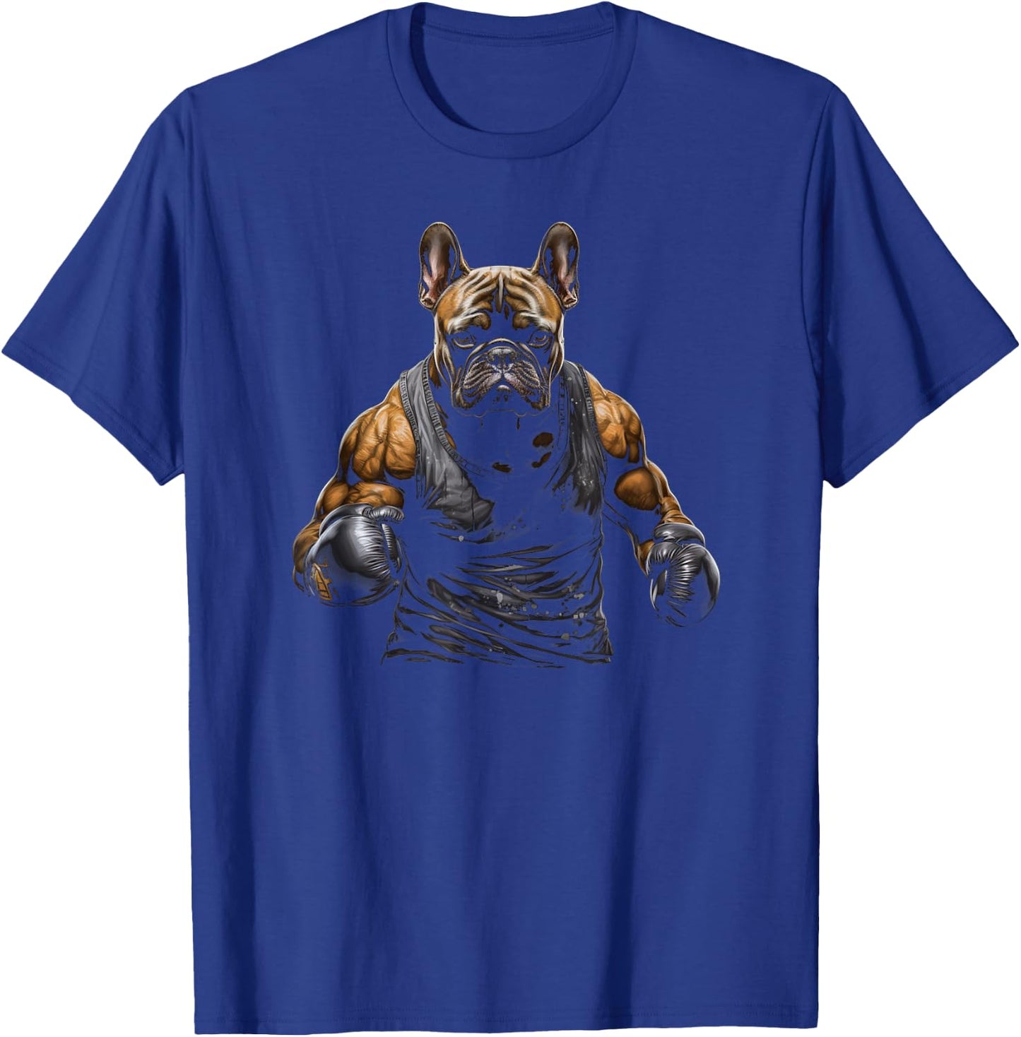 French Bulldog Boxing Men Women Kids T-Shirt - T-Shirt | Royal