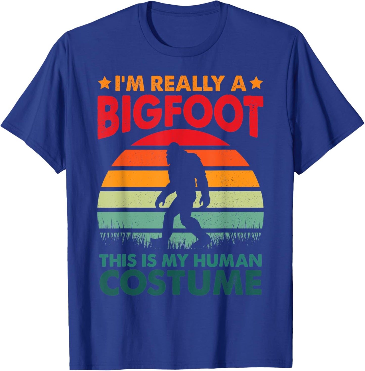 This is My Human Costume Bigfoot Social Distancing Champion T-Shirt - T-Shirt | Royal