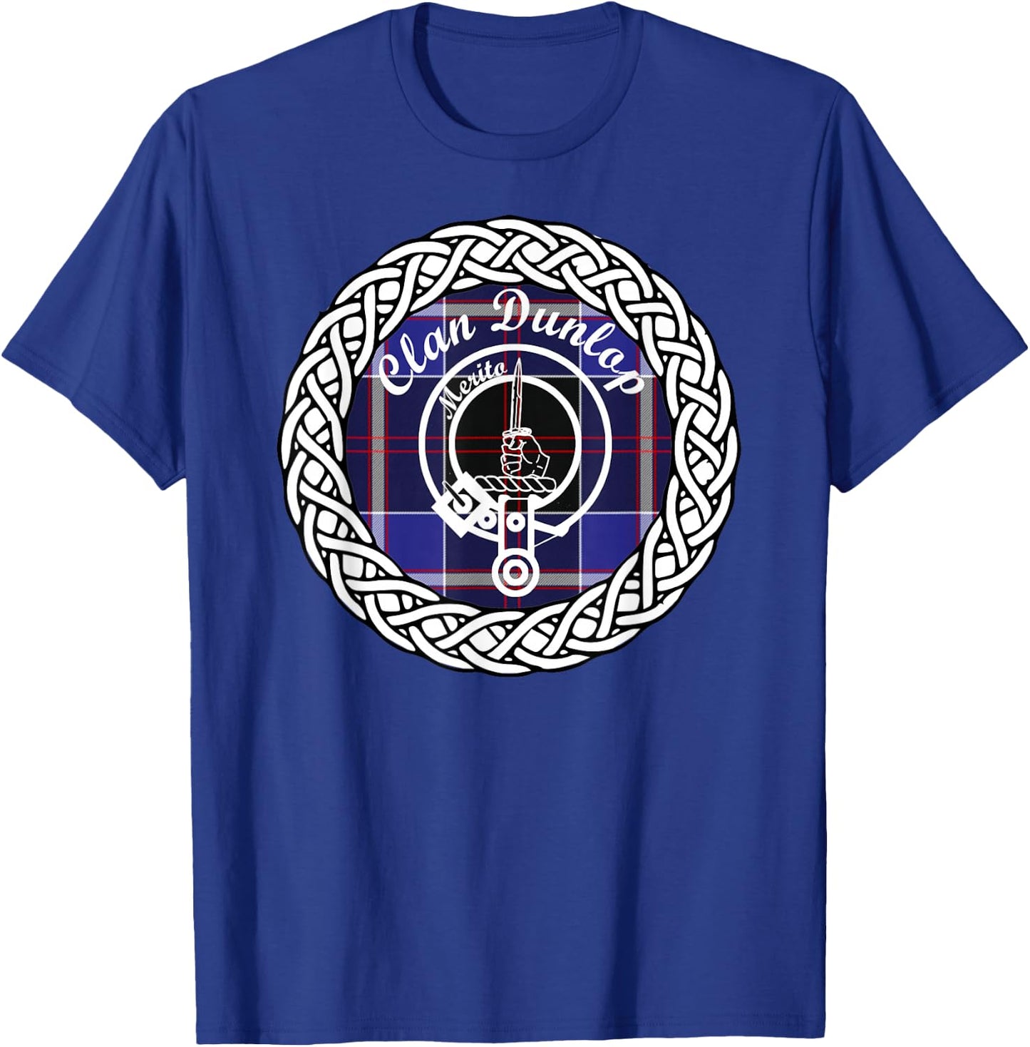 Dunlop surname last name Scottish Tartan Clan Crest T-Shirt - T-Shirt | Royal