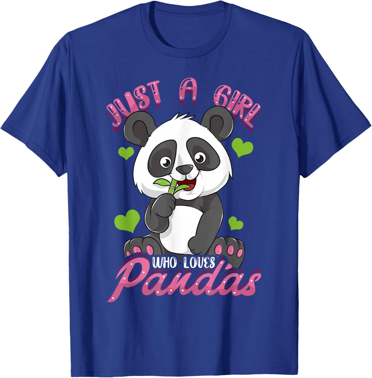 Just A Girl Who Loves Pandas Shirt Panda Shirt For Girls T-Shirt - T-Shirt | Royal