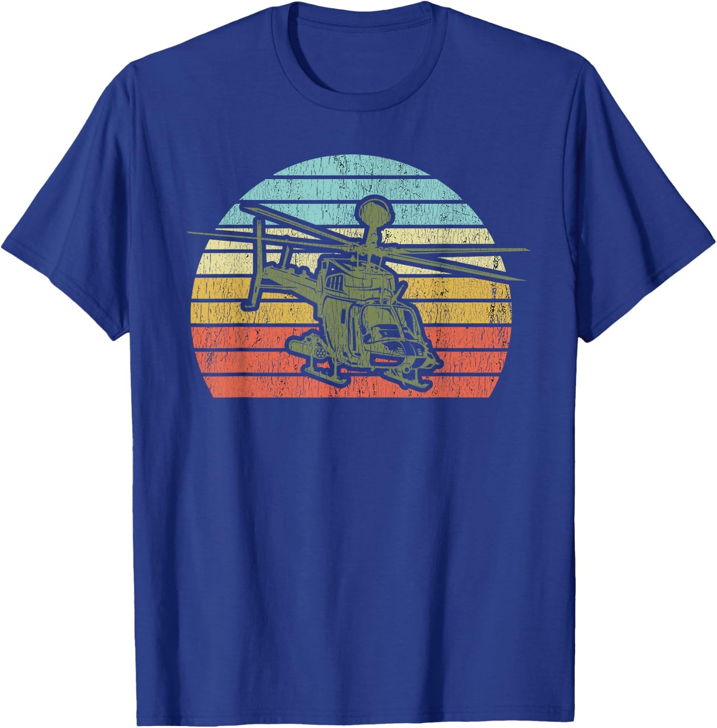 OH-58D Kiowa Warrior Helicopter Pilot Vintage Military Vet T-Shirt - T-Shirt | Royal