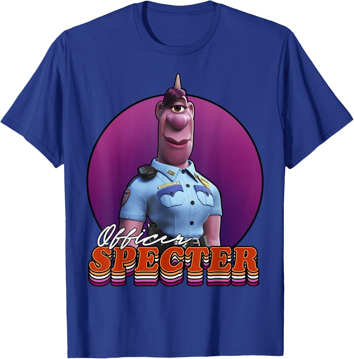 Disney Pixar Onward Officer Specter Portrait T-Shirt - T-Shirt | Royal