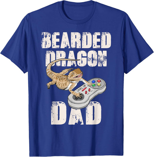 Bearded dragon Dad Video Game Reptiles Pagona Gamers T-Shirt - T-Shirt | Royal