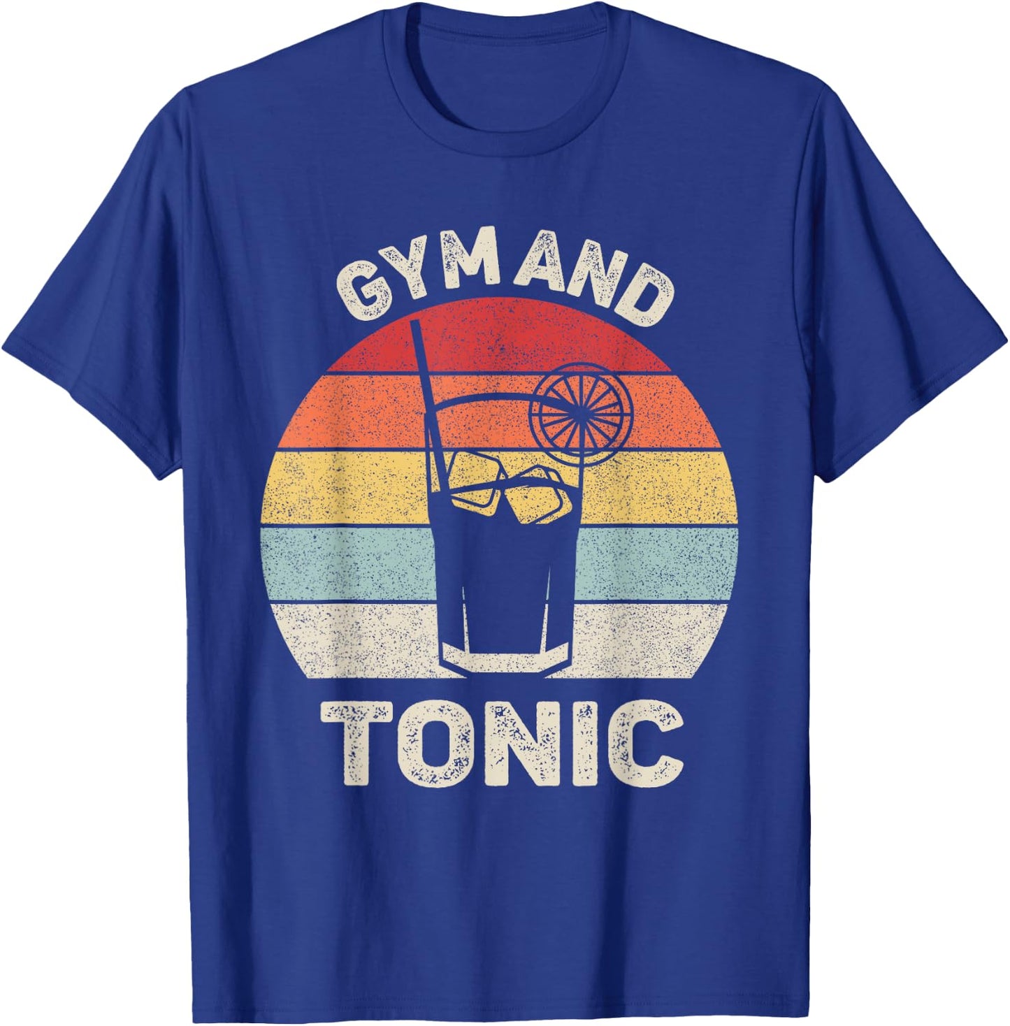 Vintage Retro Gym And Tonic Shirt Fitness Lovers T-Shirt - T-Shirt | Royal