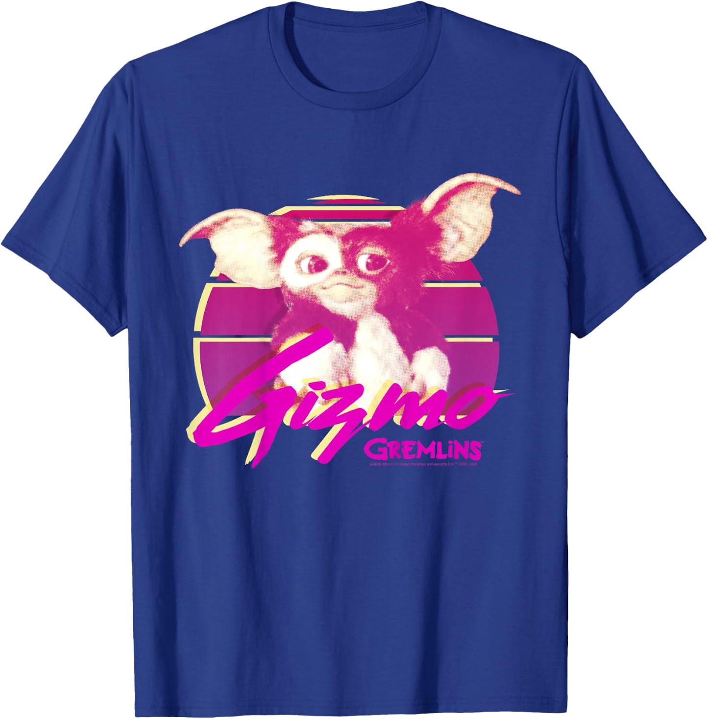 Kids Gremlins Gizmo Retro Portrait T-Shirt - T-Shirt | Royal