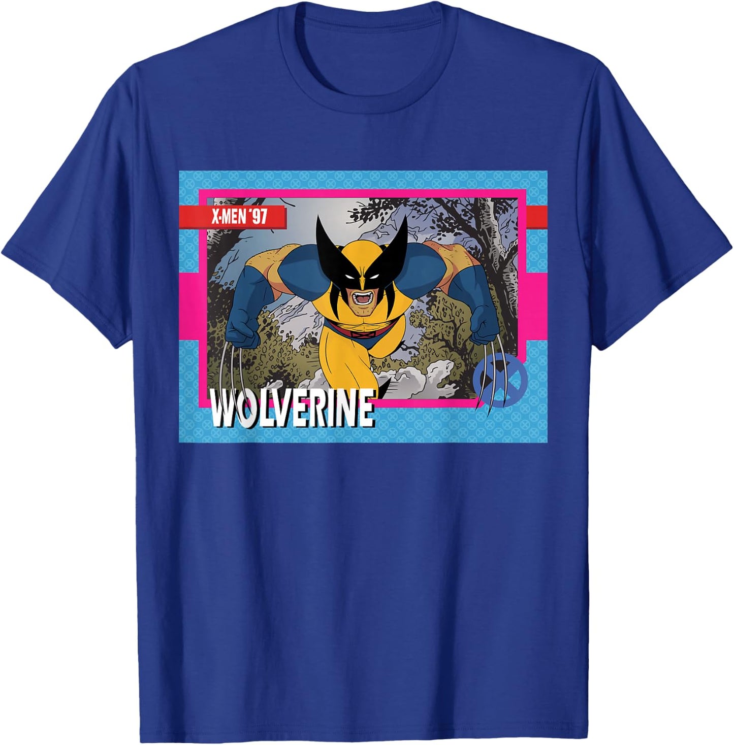 Marvel Studios X-Men ’97 Wolverine Retro Trading Card T-Shirt - T-Shirt | Royal