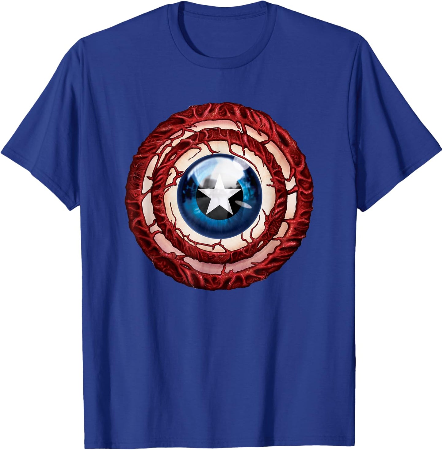 Marvel Captain America Haunted Halloween Eye Shield T-Shirt - T-Shirt | Royal