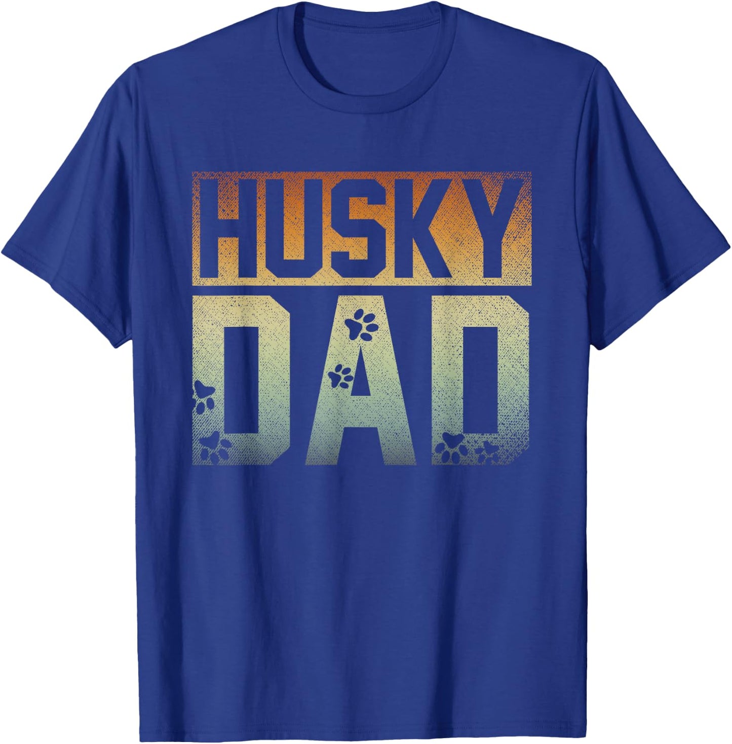 Daddy Fathers Day Pet Husky Dad Dog Lover Siberian Husky T-Shirt - T-Shirt | Royal