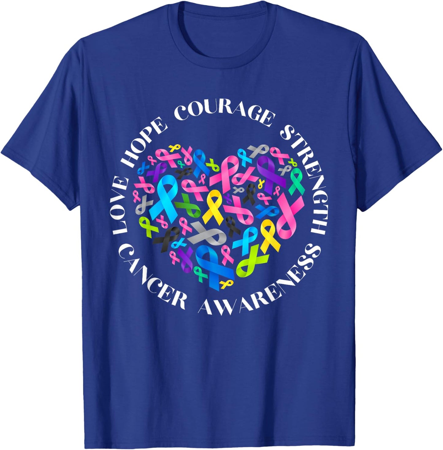 All Cancer Matters Awareness Fight All Cancer Ribbon Support T-Shirt - T-Shirt | Royal