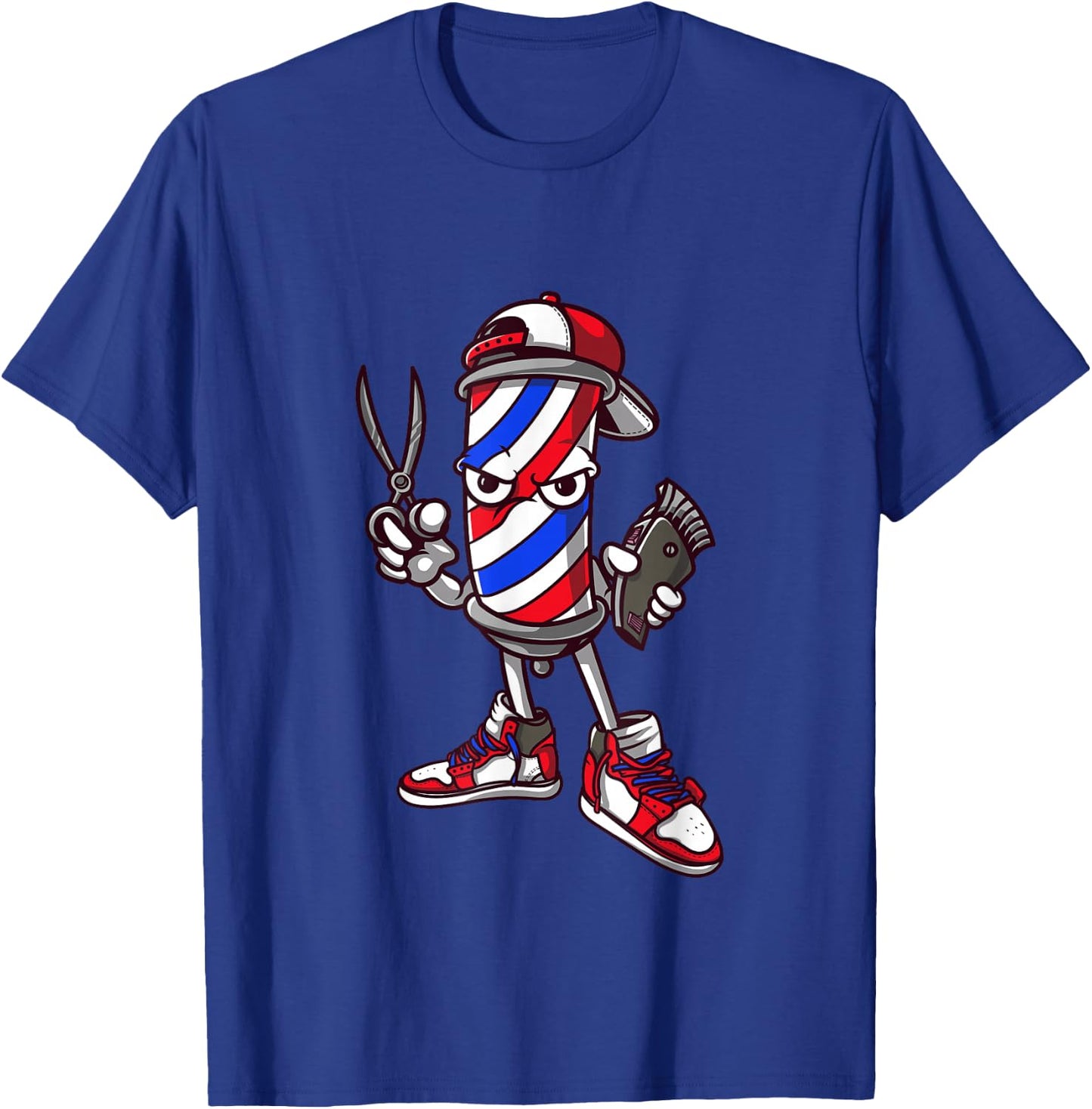 Barber Vintage Cool Outfit Hairdresser Gift Barbershop T-Shirt - T-Shirt | Royal