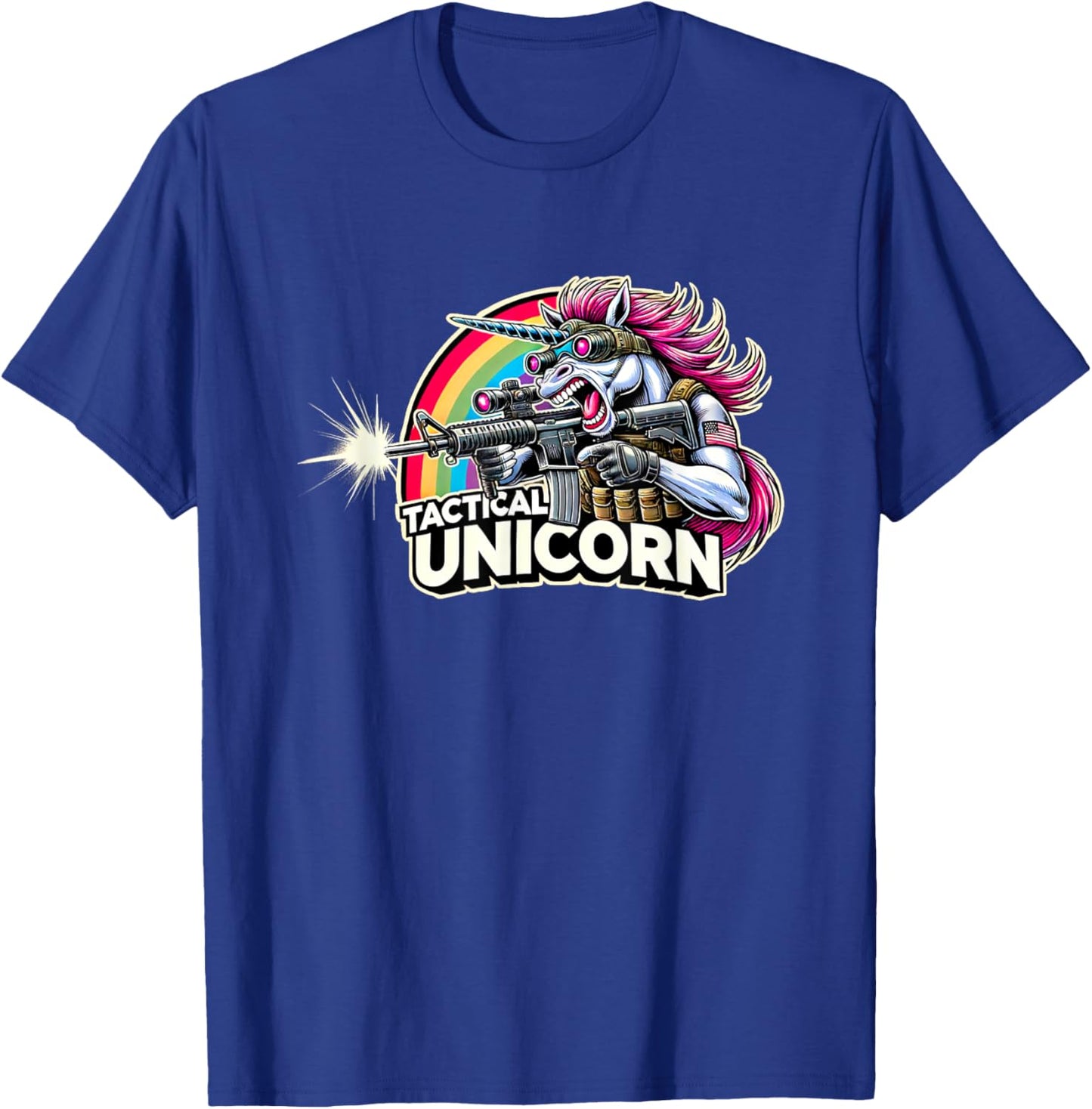 Tactical Unicorn for Police SWAT Operators T-Shirt - T-Shirt | Royal