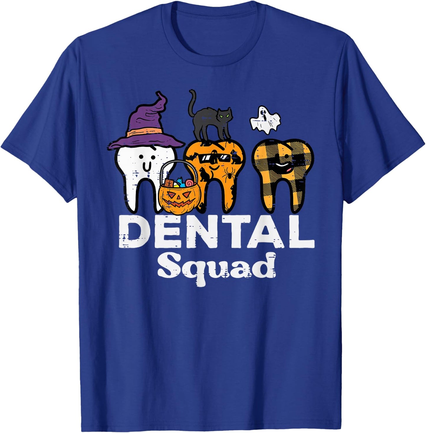 Halloween Dental Squad Teeth Funny Costume Dentist Women Men T-Shirt - T-Shirt | Royal