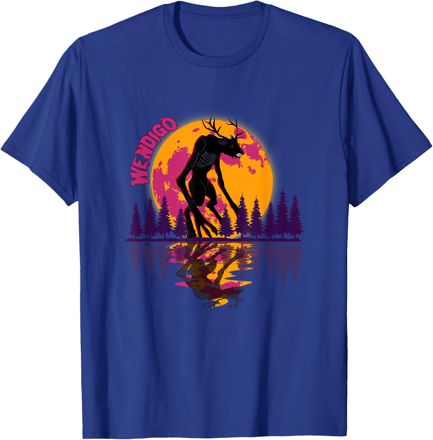 Cryptid Full Moon and Wendigo T-Shirt - T-Shirt | Royal