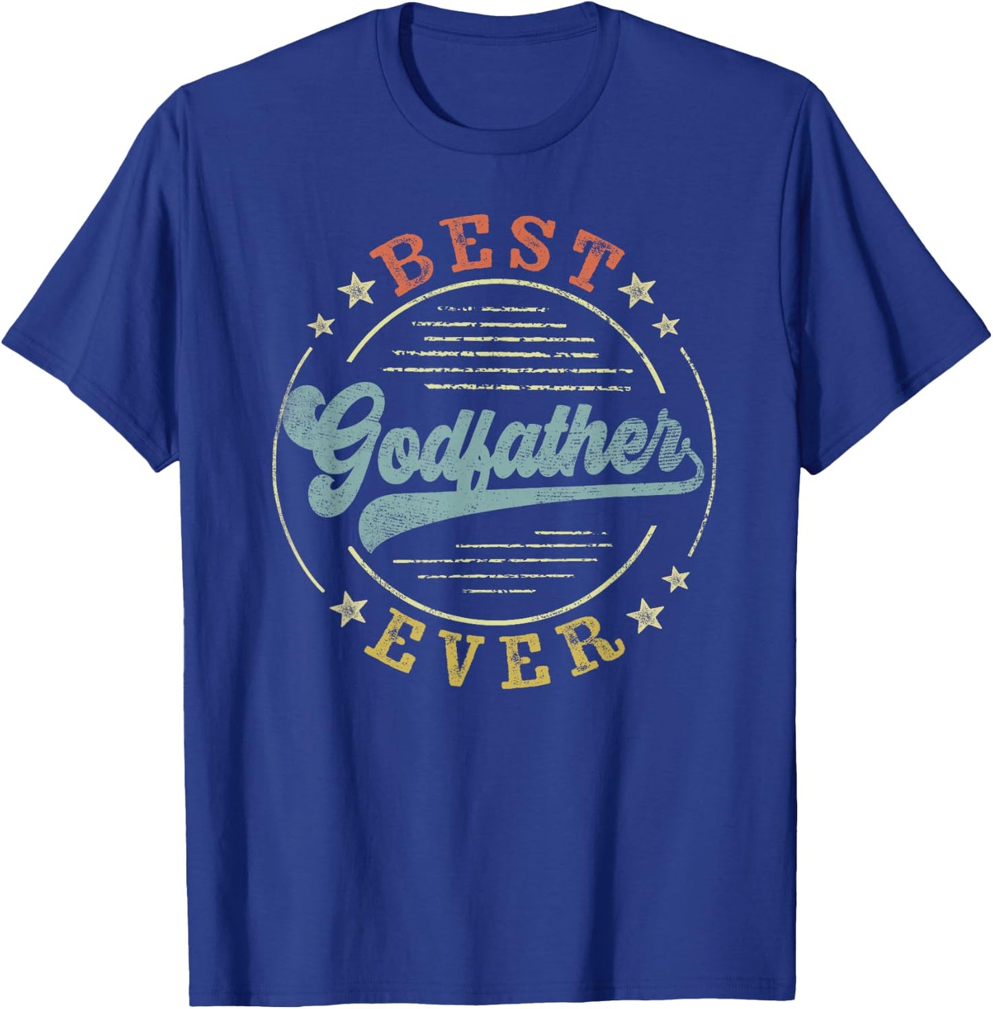 Best Godfather Ever Father's Day Godfather Gifts Emblem T-Shirt - T-Shirt | Royal