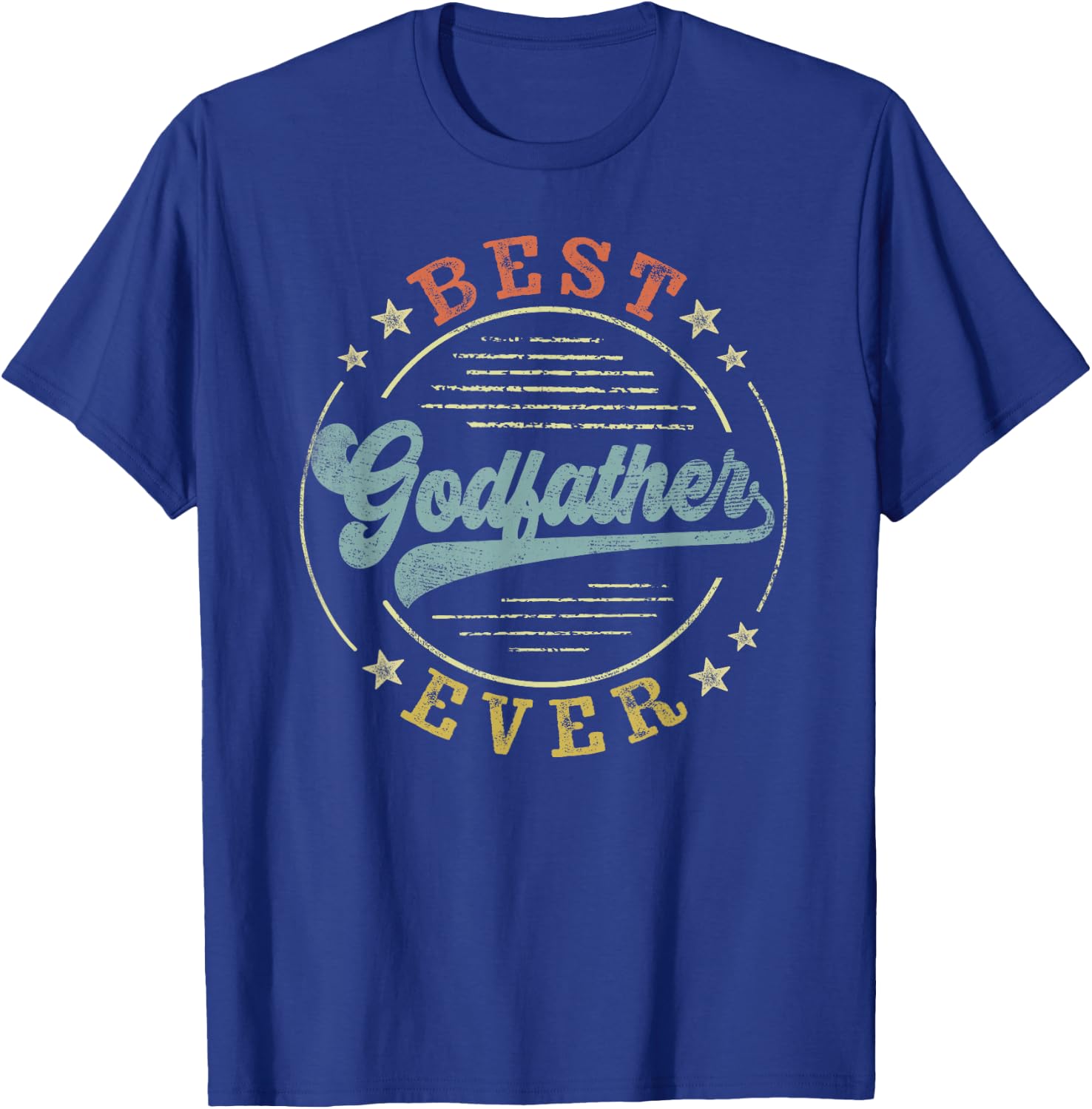 Best Godfather Ever Father's Day Godfather Gifts Emblem T-Shirt - T-Shirt | Royal