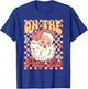 Retro On The Petty List Funny Family Christmas Santa Claus T-Shirt - T-Shirt | Royal