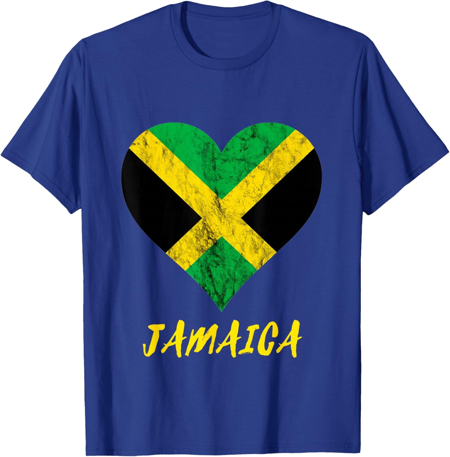 Jamaica Heart Jamaican Love Caribbean Jamaica Travel T-Shirt - T-Shirt | Royal