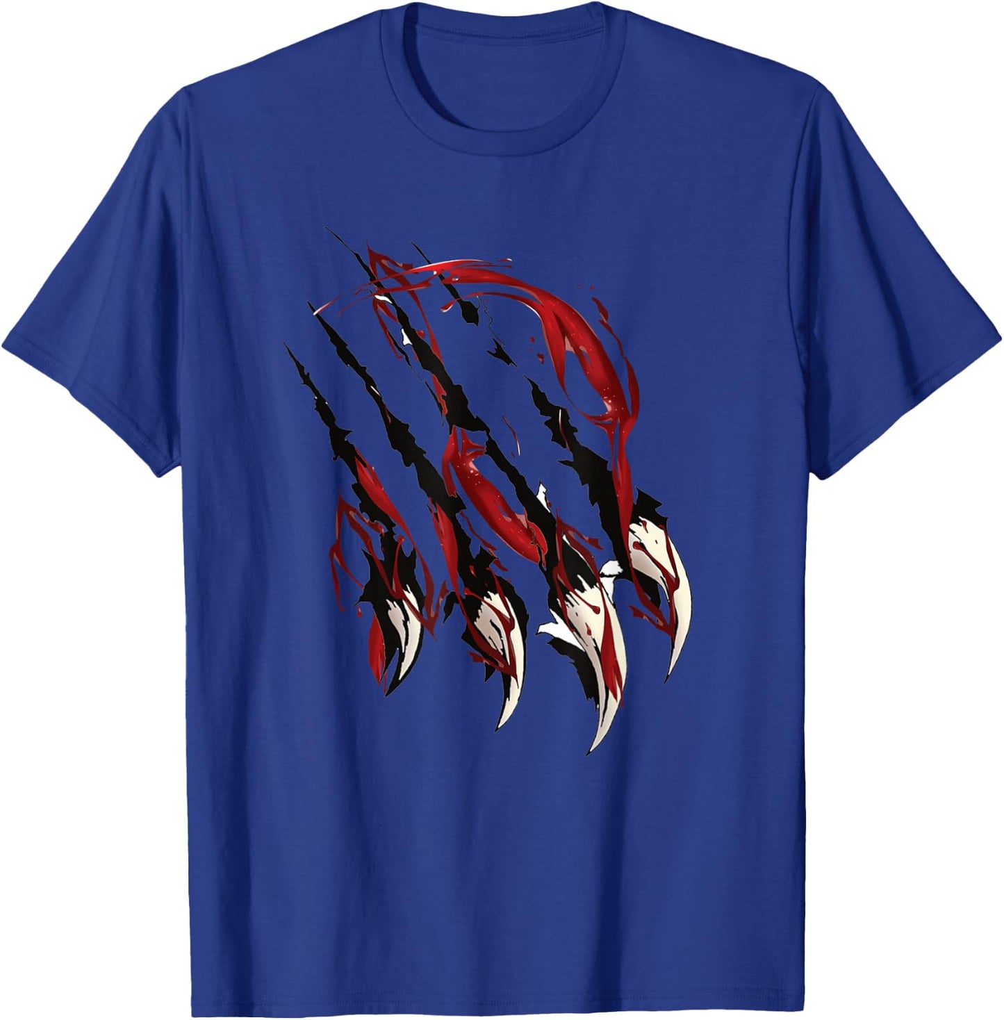 Wild Cat Paws In Blood Scary Claw Scratches Novelty Funny T-Shirt - T-Shirt | Royal