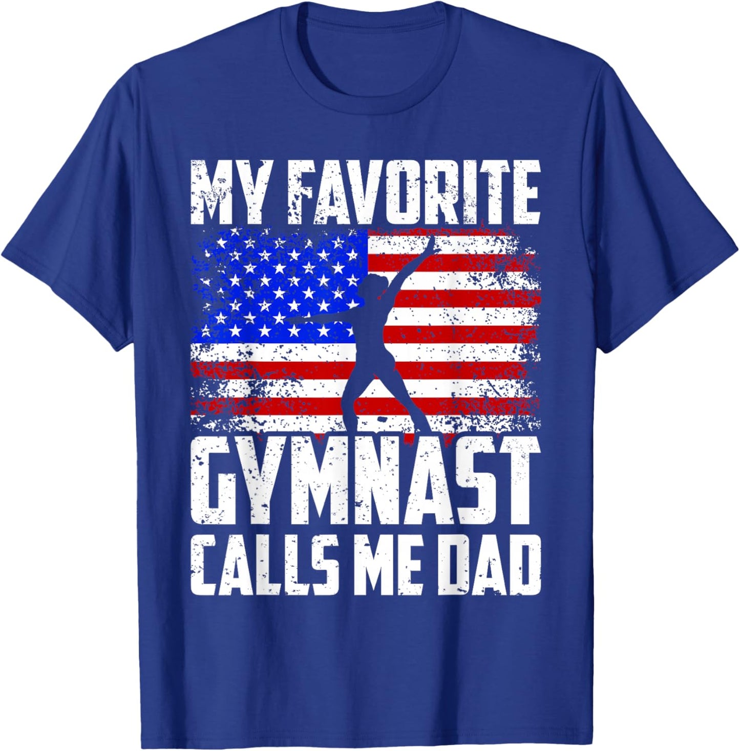 Gymnast Dad Gymnastics Daughter Fathers Day from Kid T-Shirt - T-Shirt | Royal
