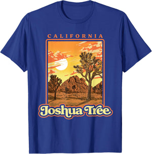 Joshua Tree National Park Vintage WPA Poster Style Retro T-Shirt - T-Shirt | Royal
