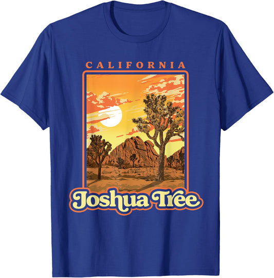 Joshua Tree National Park Vintage WPA Poster Style Retro T-Shirt - T-Shirt | Royal