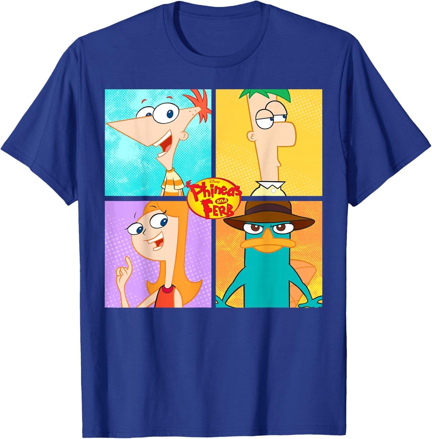 Disney Phineas and Ferb Character Box Up T-Shirt - T-Shirt | Royal