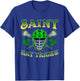 Funny Lacrosse Irish St Patrick's Day Distressed T-Shirt - T-Shirt | Royal