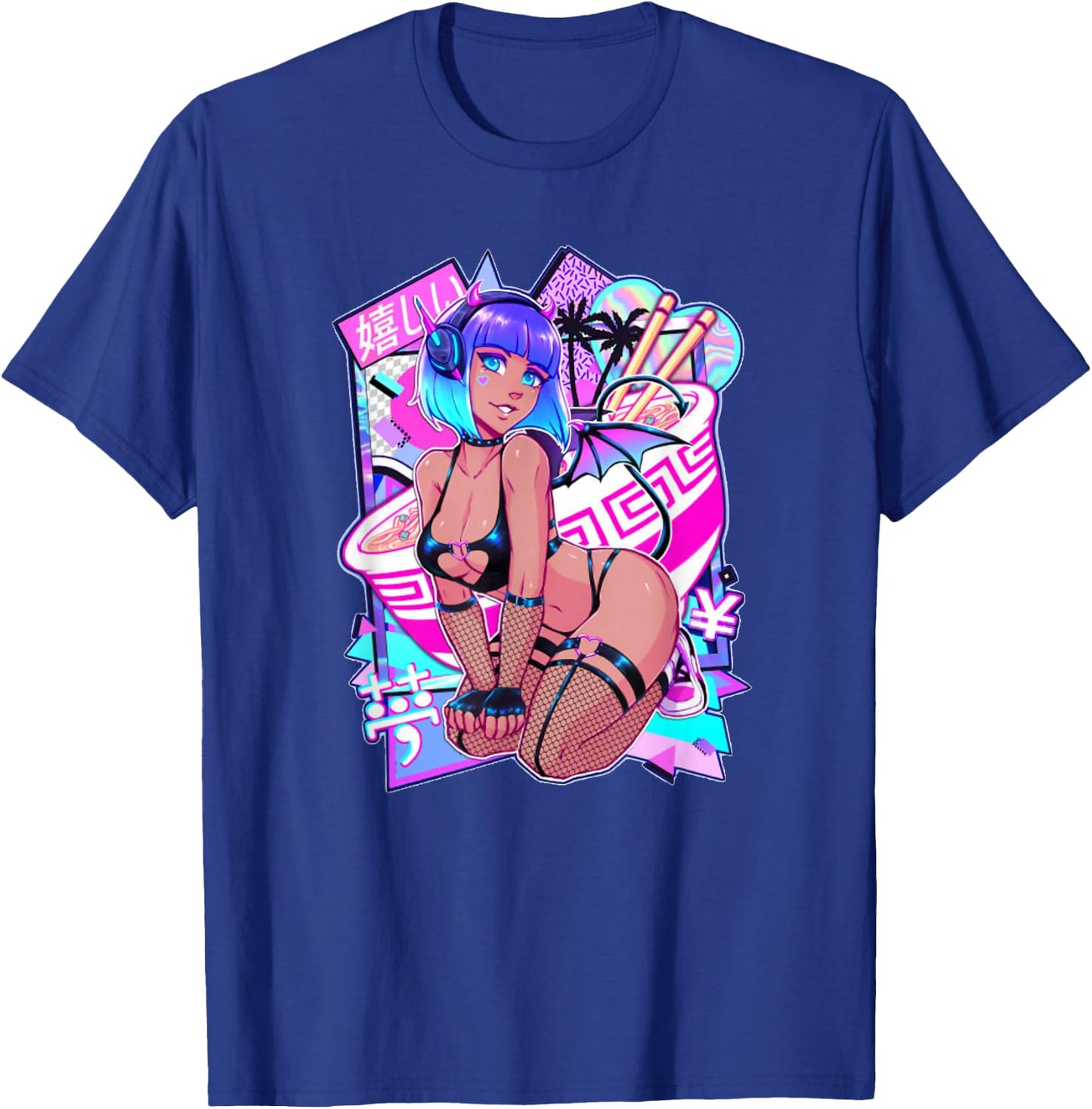 Sexy Anime Girl Japanese Sexy Demon Girl Cosplay Small T-Shirt - T-Shirt | Royal