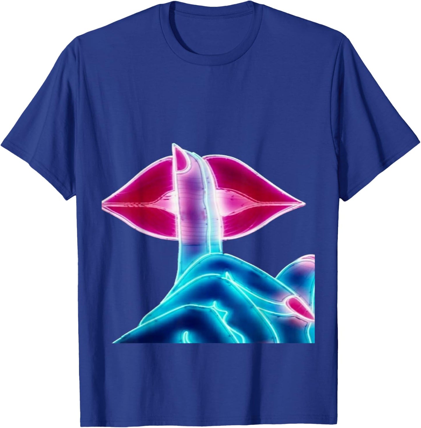 Red lips (shhh)Silence T-Shirt - T-Shirt | Royal