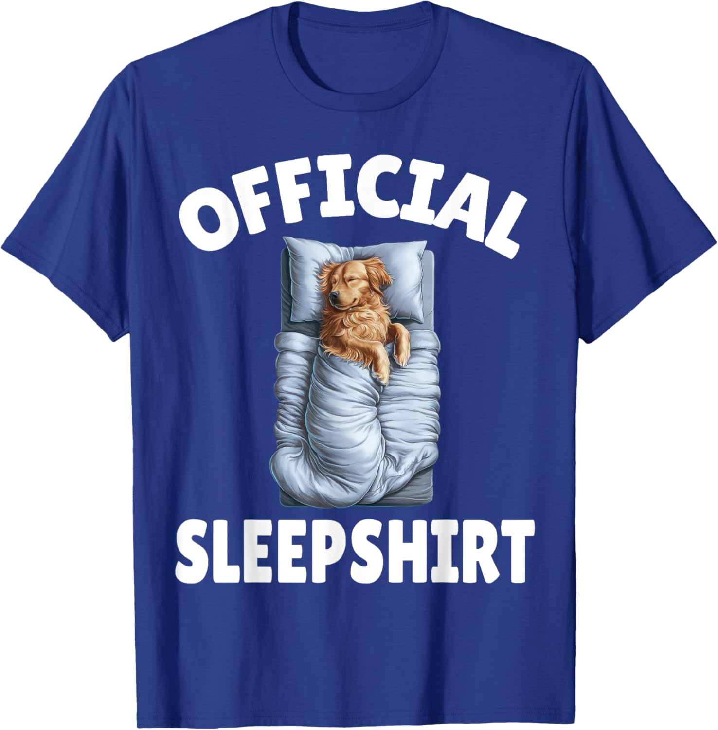 Golden Retriever Dog Official Sleepshirt Napping Pajamas Men Women Kids T-Shirt - T-Shirt | Royal