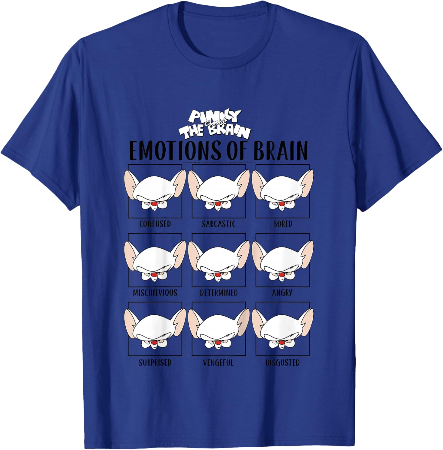 Kids Pinky and The Brain Emotions of Brain Box Up T-Shirt - T-Shirt | Royal