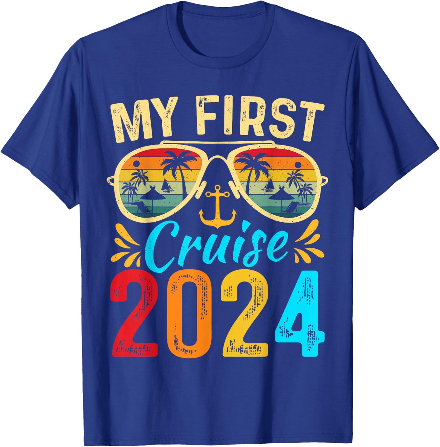 My First 2024 Cruise Trip Kids Vacation Matching Family Ship T-Shirt - T-Shirt | Royal