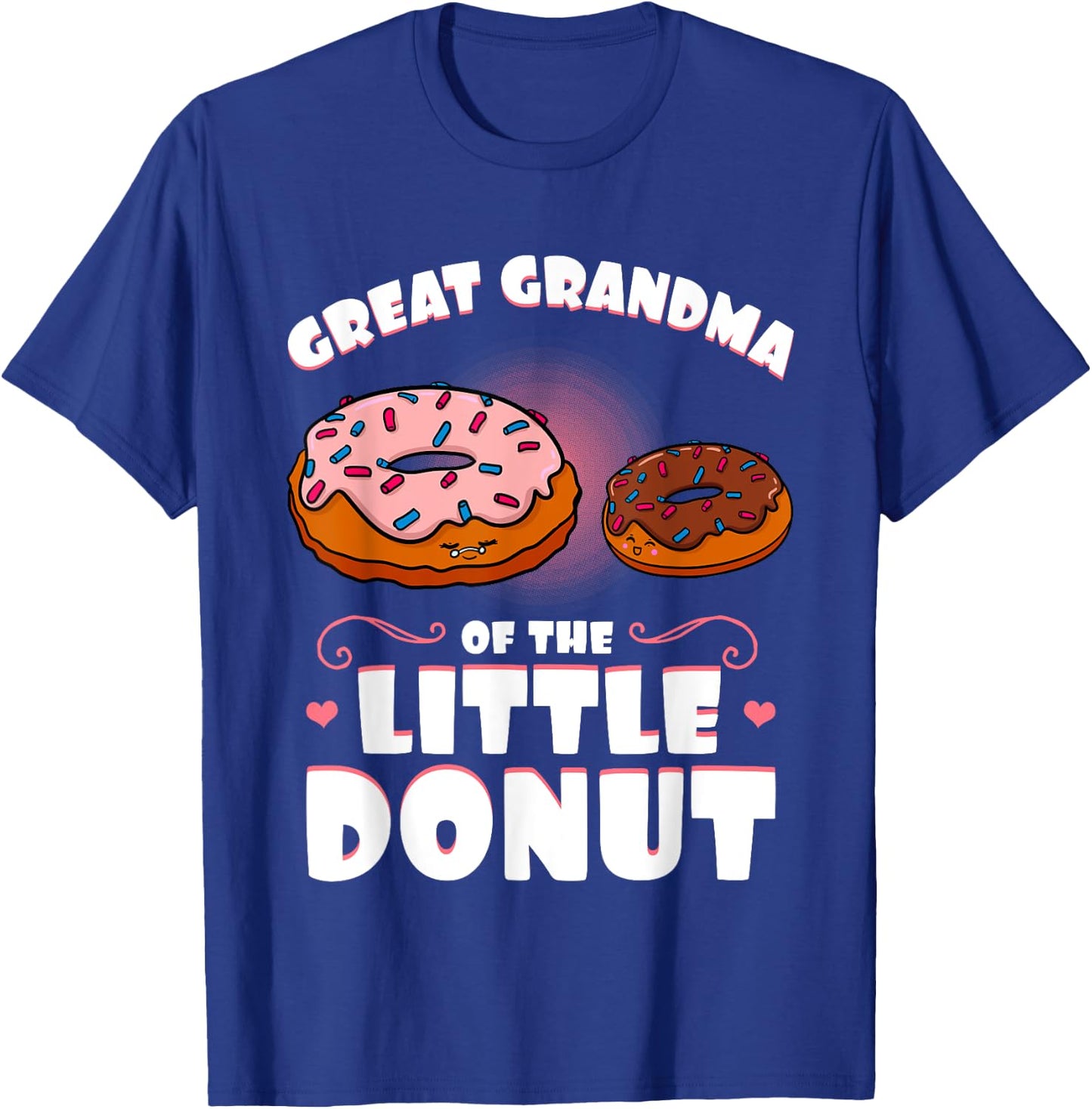 Great Grandma Of The Little Donut Gender Reveal Baby Shower T-Shirt - T-Shirt | Royal
