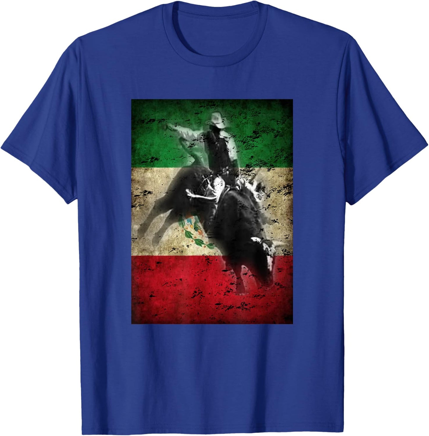 Mexico Bull Riding Ranch Rider Mexican T-Shirt - T-Shirt | Royal