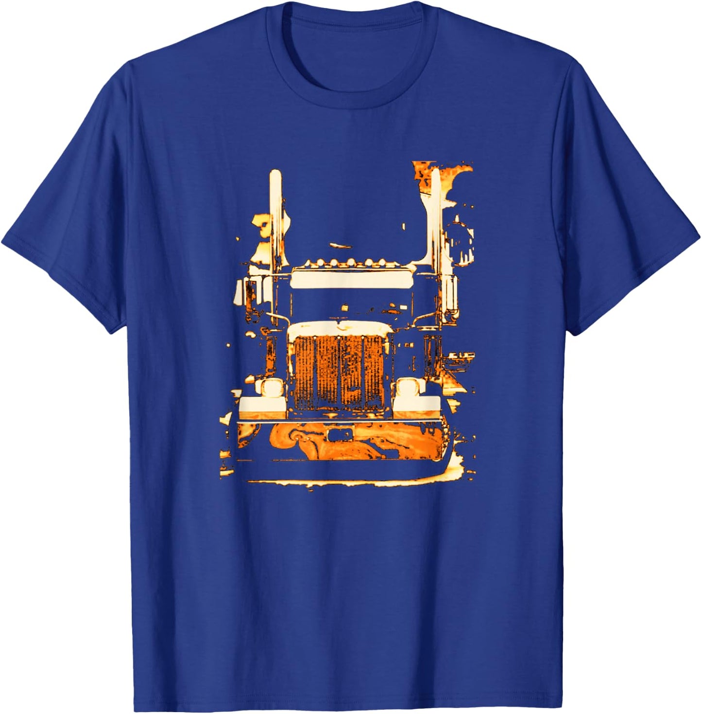 Trucker - Semi Truck Rig T-Shirt - T-Shirt | Royal
