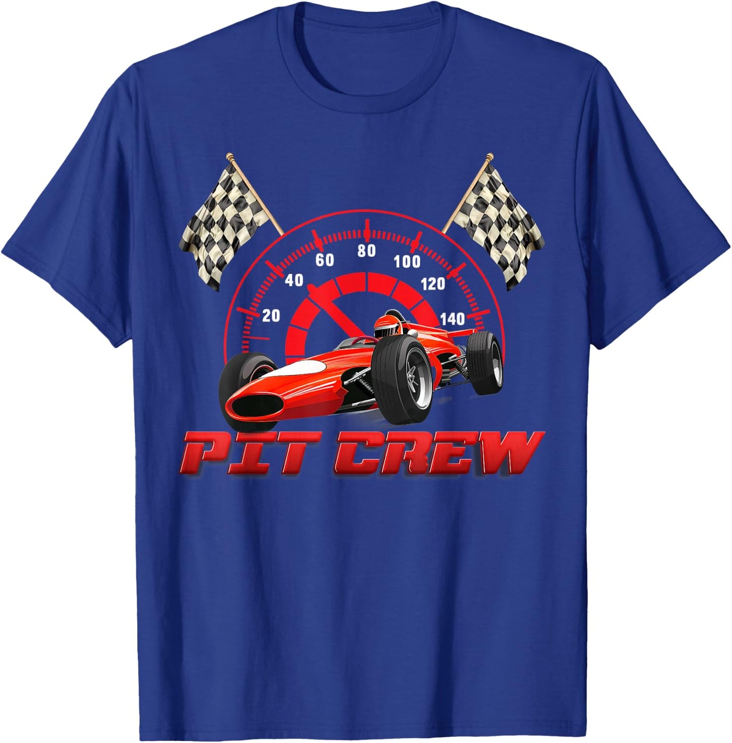 Pit Crew Race Car Birthday Party Racing Car Parties T-Shirt - T-Shirt | Royal