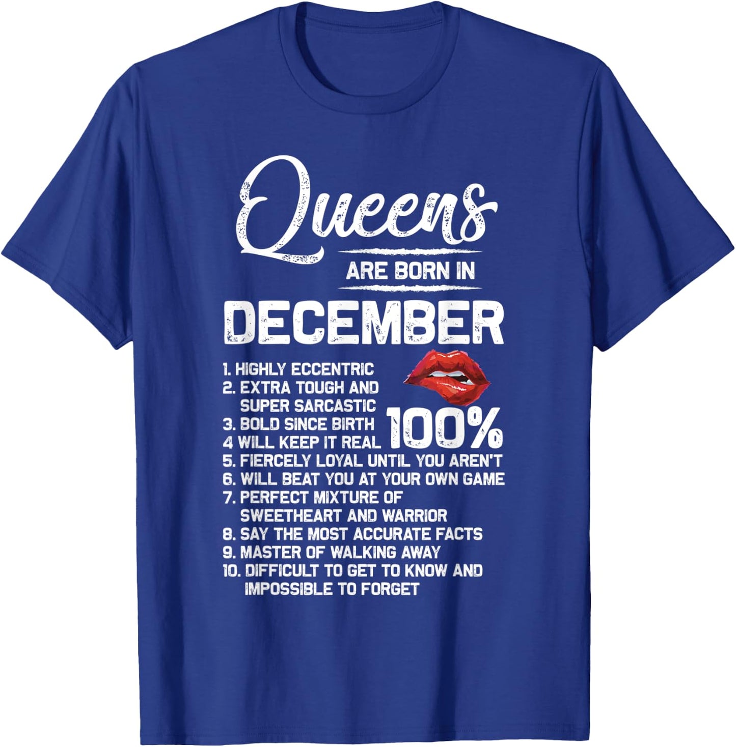 Queens Are Born in December Birthday Gifts T-Shirt - T-Shirt | Royal