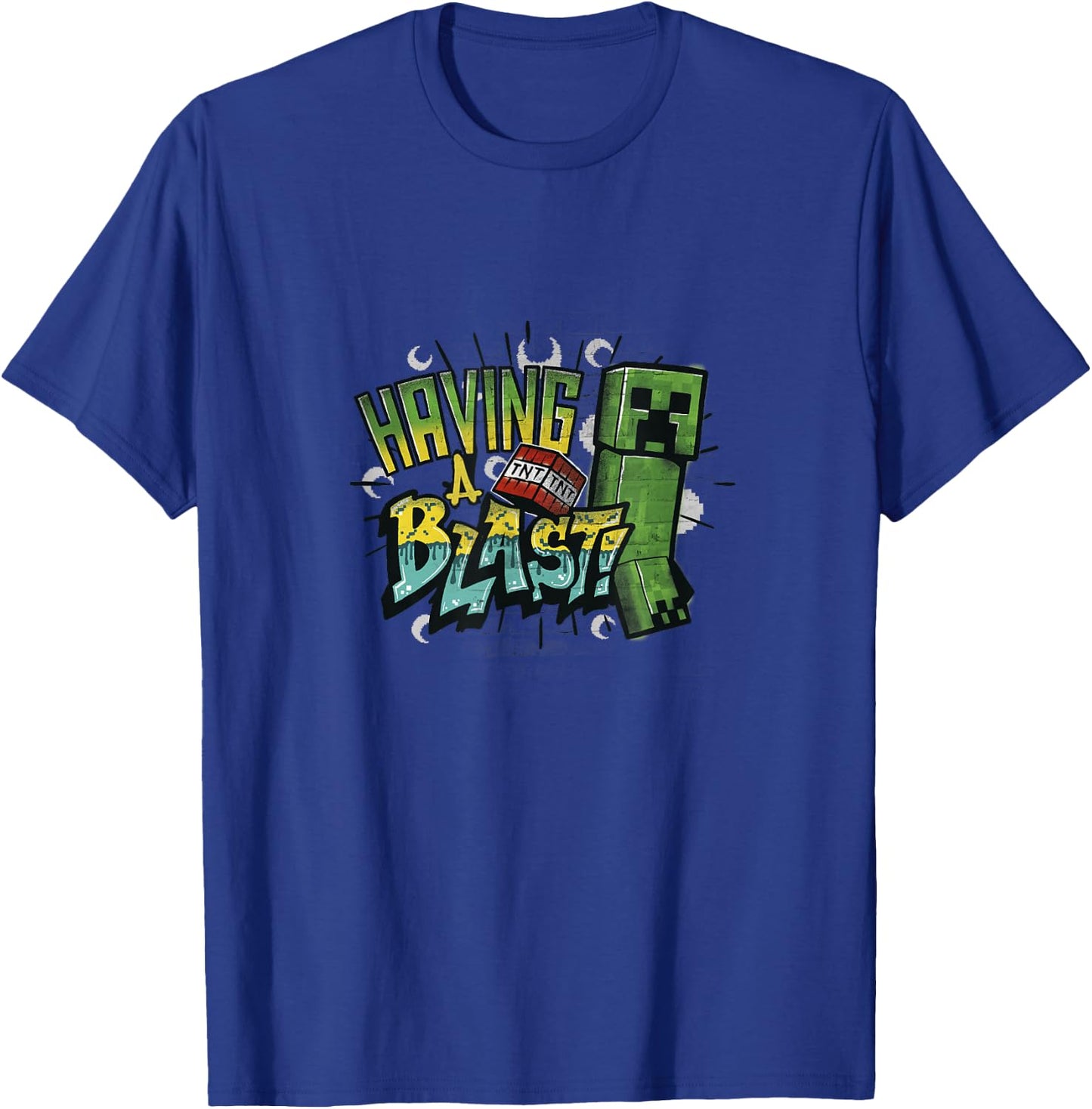 Minecraft Creeper TNT Having A Blast! Color Gradient T-Shirt - T-Shirt | Royal