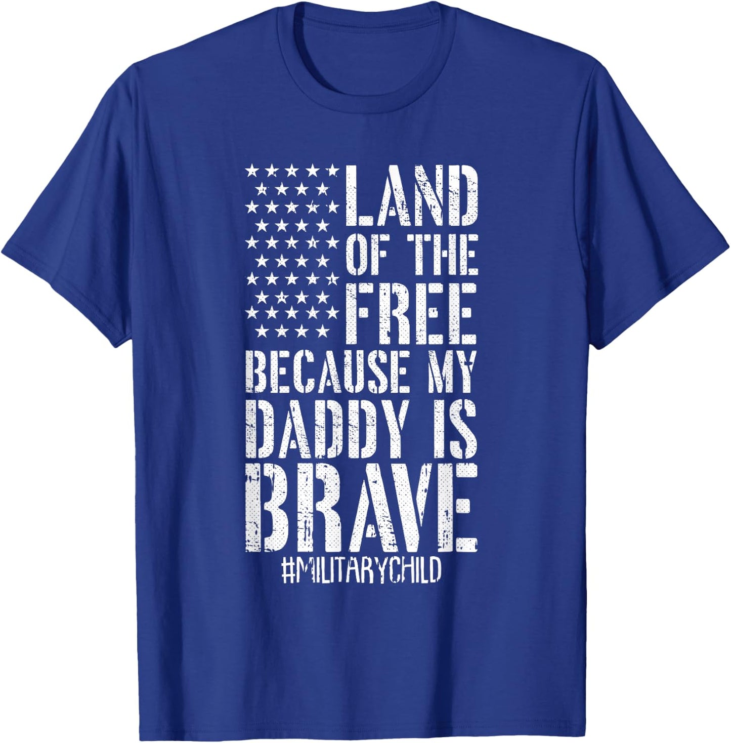 Land Of The Free Month Of The Military Child Army Kids T-Shirt - T-Shirt | Royal