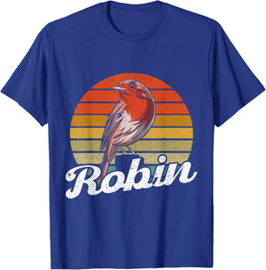 Robin bird design gift bird lover T-Shirt - T-Shirt | Royal