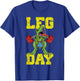 Leg Day Dinosaur Weight Lifter Barbell Training Squat T-Shirt - T-Shirt | Royal