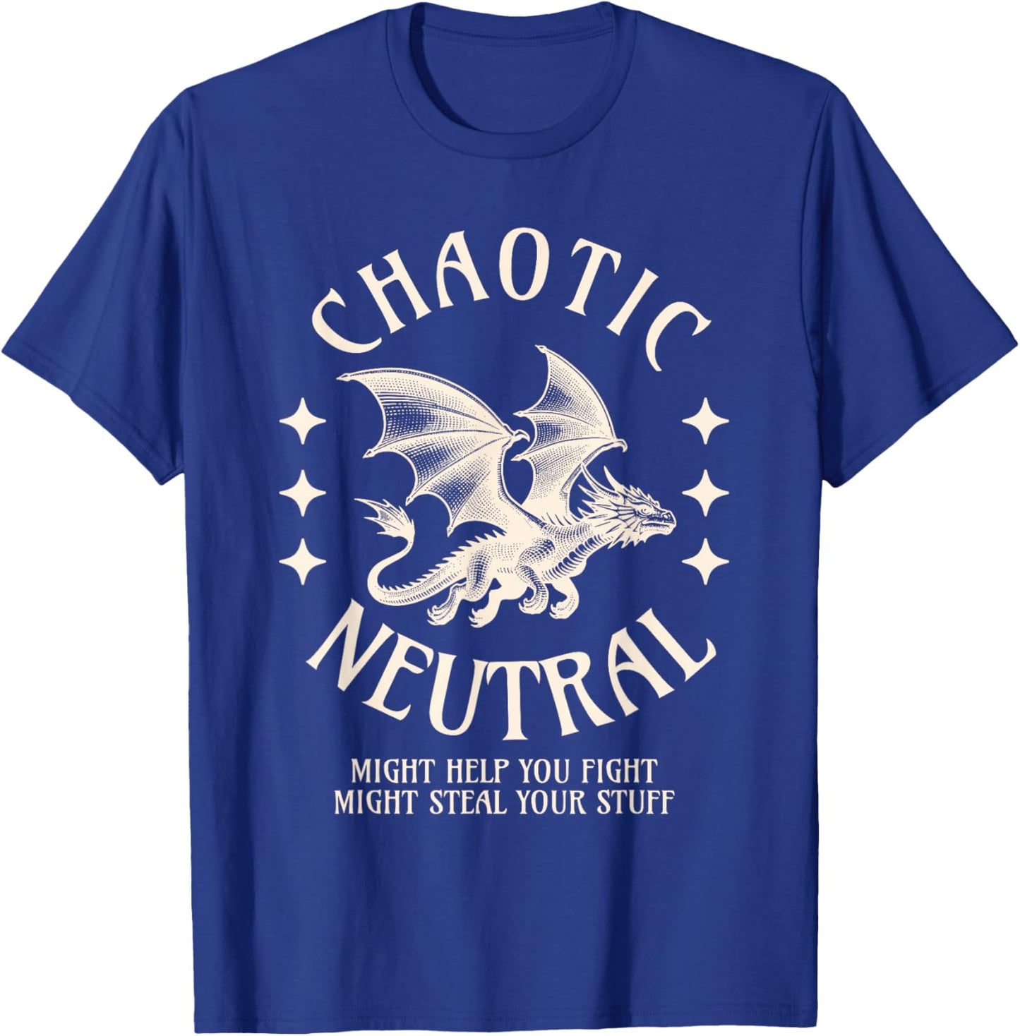 Chaotic Neutral Alignment Funny Roleplaying Character T-Shirt - T-Shirt | Royal