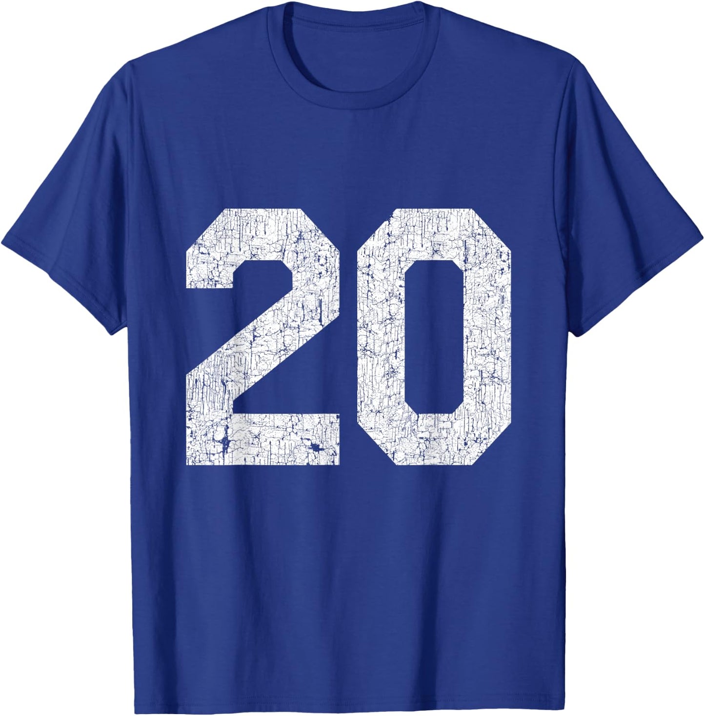 Jersey Uniform Number #20, 20th Birthday T-Shirt - T-Shirt | Royal