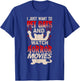 I Just Want to Pet Cats and Watch Horror Movies Funny T-Shirt - T-Shirt | Royal