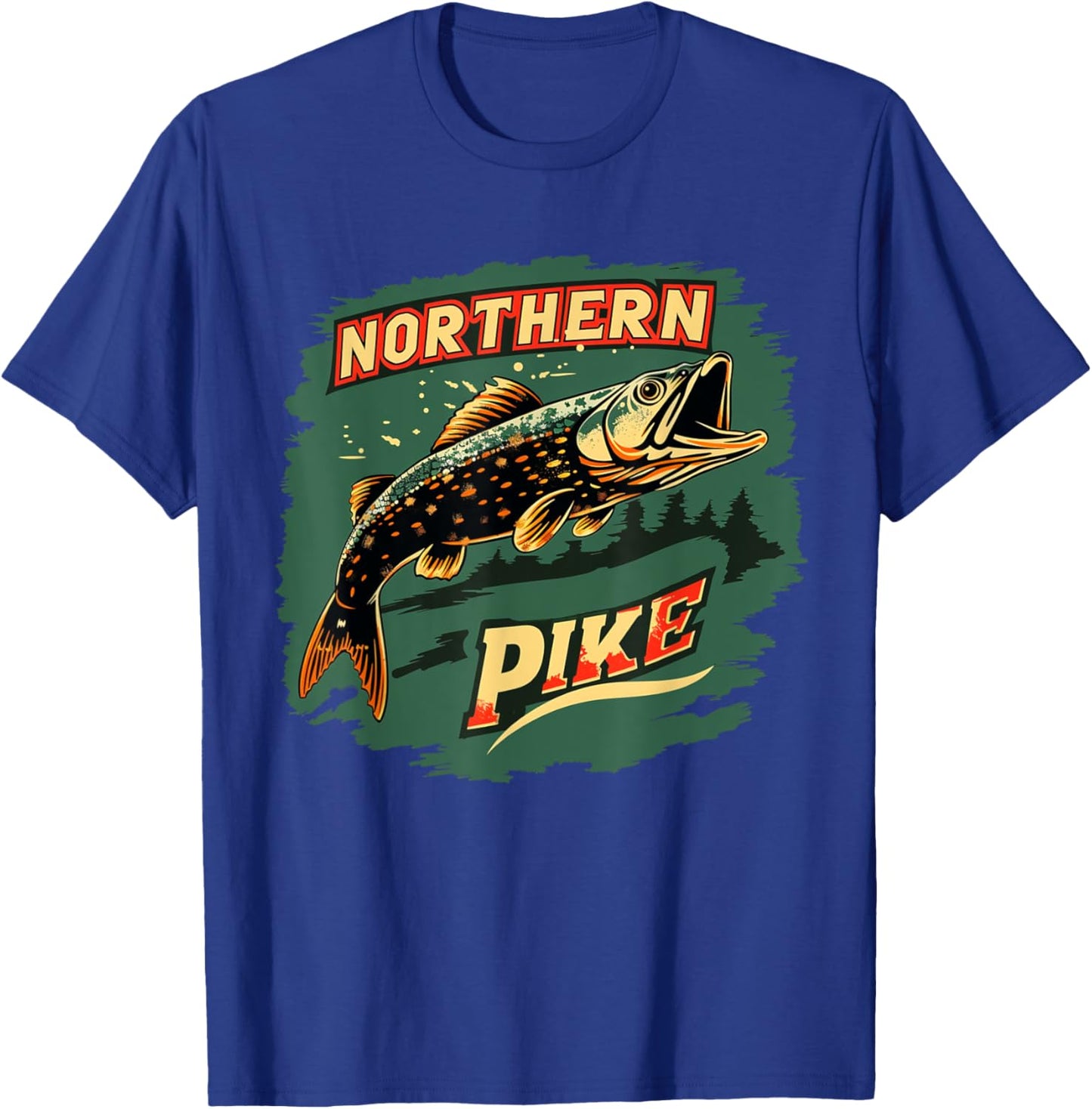 Cool Pike Fish Costume for Fishing Boys and Girls T-Shirt - T-Shirt | Royal