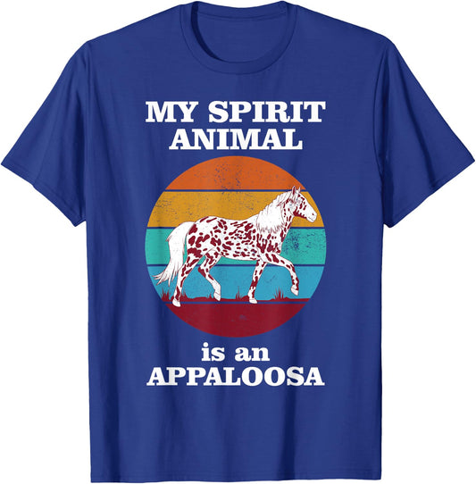 My Spirit Animal Is An Appaloosa Funny Horse T-Shirt - T-Shirt | Royal
