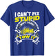 Tow Truck Driver Wrecker I Can't Fix Stupid But I Can Tow It T-Shirt - T-Shirt | Royal