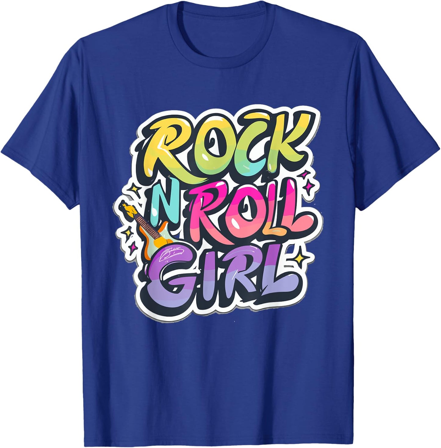 Band Shirts for Kids Rock N Roll Girl Rock and Roll Costume T-Shirt - T-Shirt | Royal
