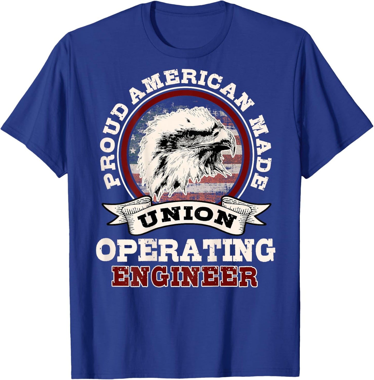 Operating Engineers Design On Back Of Clothing T-Shirt - T-Shirt | Royal