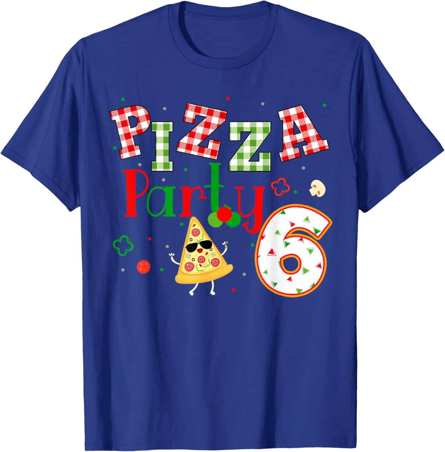 Pizza Birthday Party Themed Matching Family Group T-Shirt - T-Shirt | Royal